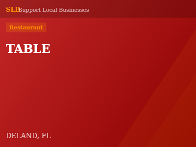 TABLE — Restaurant in DELAND, FL