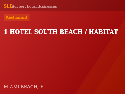 1 HOTEL SOUTH BEACH / HABITAT — Restaurant in MIAMI BEACH, FL