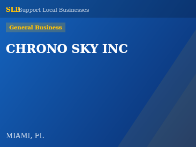 CHRONO SKY INC — General Business in MIAMI, FL