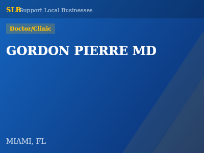 GORDON PIERRE MD — Doctor/Clinic in MIAMI, FL