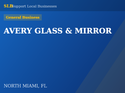 AVERY GLASS & MIRROR — General Business in NORTH MIAMI, FL