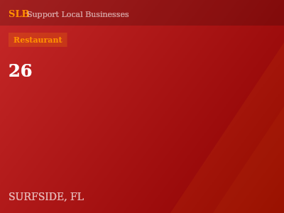 26 — Restaurant in SURFSIDE, FL