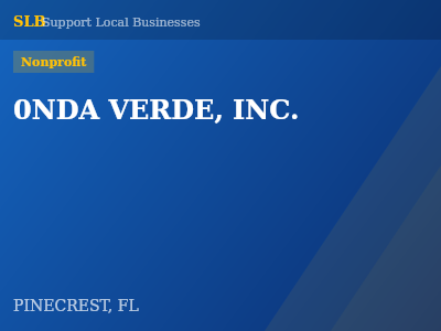 0NDA VERDE, INC. — Nonprofit in PINECREST, FL