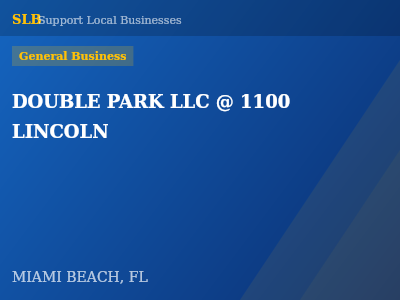 DOUBLE PARK LLC @ 1100 LINCOLN — General Business in MIAMI BEACH, FL