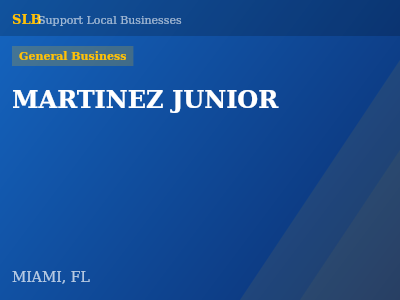 MARTINEZ JUNIOR — General Business in MIAMI, FL