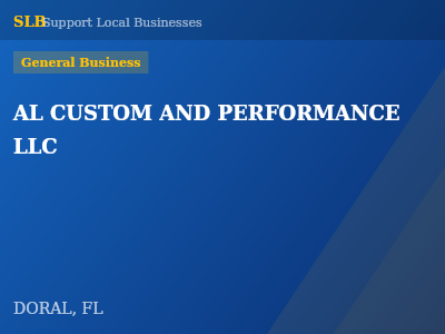 AL CUSTOM AND PERFORMANCE LLC — General Business in DORAL, FL
