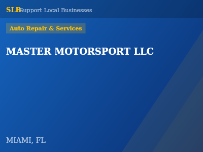 MASTER MOTORSPORT LLC — Auto Repair & Services in MIAMI, FL