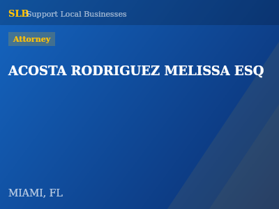 ACOSTA RODRIGUEZ MELISSA ESQ — Attorney in MIAMI, FL