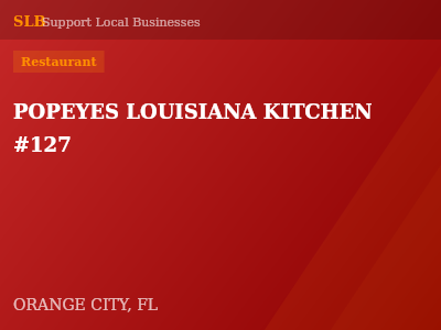 POPEYES LOUISIANA KITCHEN #127 — Restaurant in ORANGE CITY, FL