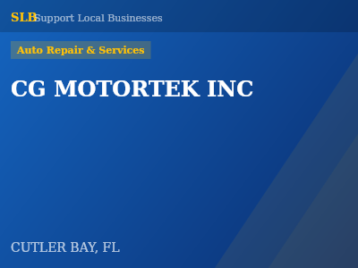 CG MOTORTEK INC — Auto Repair & Services in CUTLER BAY, FL