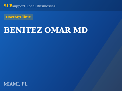 BENITEZ OMAR MD — Doctor/Clinic in MIAMI, FL