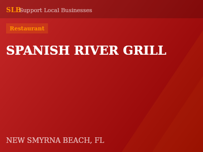 SPANISH RIVER GRILL — Restaurant in NEW SMYRNA BEACH, FL