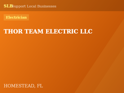 THOR TEAM ELECTRIC LLC — Electrician in HOMESTEAD, FL