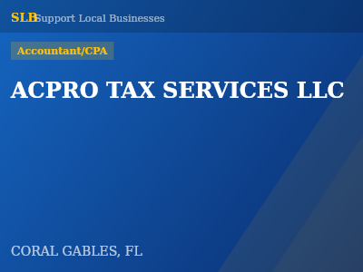 ACPRO TAX SERVICES LLC — Accountant/CPA in CORAL GABLES, FL