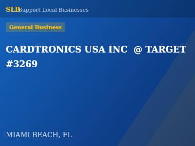 CARDTRONICS USA INC  @ TARGET #3269 — General Business in MIAMI BEACH, FL