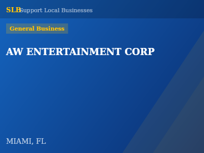 AW ENTERTAINMENT CORP — General Business in MIAMI, FL