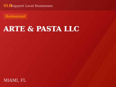 ARTE & PASTA LLC — Restaurant in MIAMI, FL