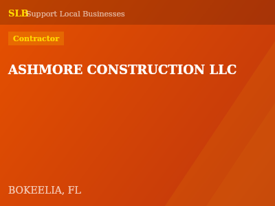 ASHMORE CONSTRUCTION LLC — Contractor in BOKEELIA, FL