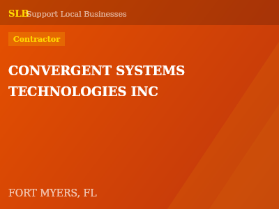 CONVERGENT SYSTEMS TECHNOLOGIES INC — Contractor in FORT MYERS, FL