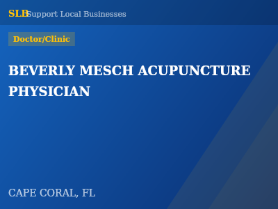 BEVERLY MESCH ACUPUNCTURE PHYSICIAN — Doctor/Clinic in CAPE CORAL, FL