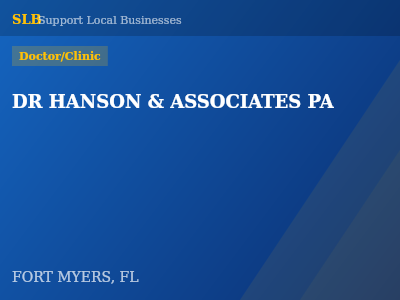 DR HANSON & ASSOCIATES PA — Doctor/Clinic in FORT MYERS, FL