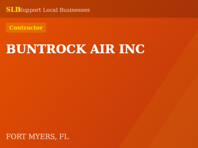 BUNTROCK AIR INC — Contractor in FORT MYERS, FL