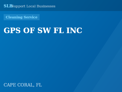 GPS OF SW FL INC — Cleaning Service in CAPE CORAL, FL
