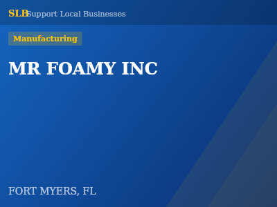 MR FOAMY INC — Manufacturing in FORT MYERS, FL