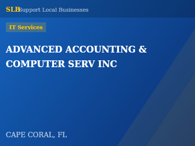 ADVANCED ACCOUNTING & COMPUTER SERV INC — IT Services in CAPE CORAL, FL