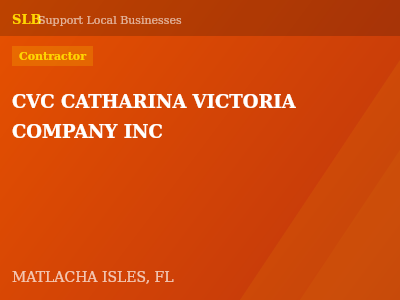 CVC CATHARINA VICTORIA COMPANY INC — Contractor in MATLACHA ISLES, FL