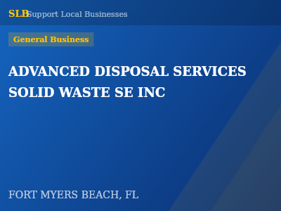 ADVANCED DISPOSAL SERVICES SOLID WASTE SE INC — General Business in FORT MYERS BEACH, FL