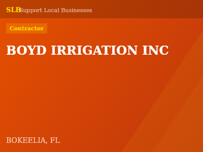 BOYD IRRIGATION INC — Contractor in BOKEELIA, FL