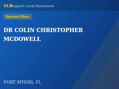 DR COLIN CHRISTOPHER MCDOWELL — Doctor/Clinic in FORT MYERS, FL