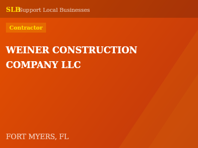 WEINER CONSTRUCTION COMPANY LLC — Contractor in FORT MYERS, FL