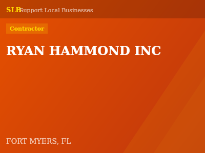 RYAN HAMMOND INC — Contractor in FORT MYERS, FL