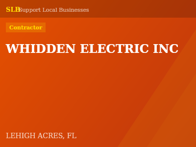 WHIDDEN ELECTRIC INC — Contractor in LEHIGH ACRES, FL