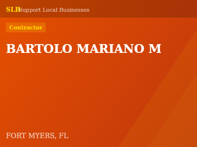 BARTOLO MARIANO M — Contractor in FORT MYERS, FL