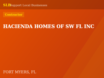 HACIENDA HOMES OF SW FL INC — Contractor in FORT MYERS, FL