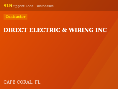 DIRECT ELECTRIC & WIRING INC — Contractor in CAPE CORAL, FL