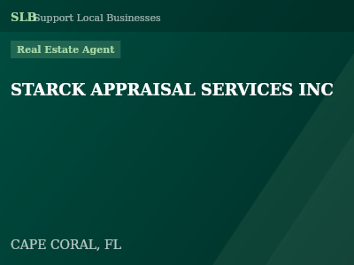 STARCK APPRAISAL SERVICES INC — Real Estate Agent in CAPE CORAL, FL