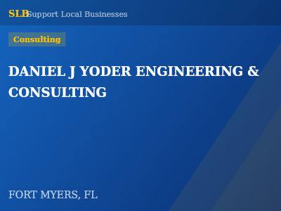 DANIEL J YODER ENGINEERING & CONSULTING — Consulting in FORT MYERS, FL