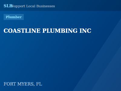 COASTLINE PLUMBING INC — Plumber in FORT MYERS, FL