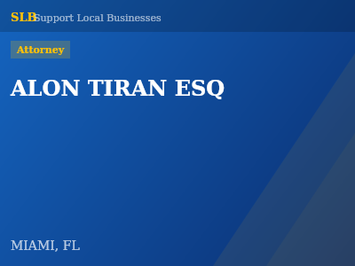 ALON TIRAN ESQ — Attorney in MIAMI, FL