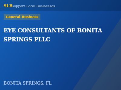 EYE CONSULTANTS OF BONITA SPRINGS PLLC — General Business in BONITA SPRINGS, FL