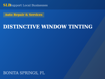 DISTINCTIVE WINDOW TINTING — Auto Repair & Services in BONITA SPRINGS, FL