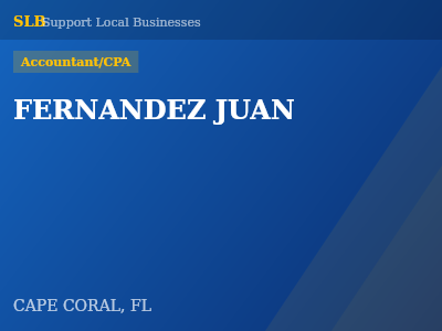 FERNANDEZ JUAN — Accountant/CPA in CAPE CORAL, FL