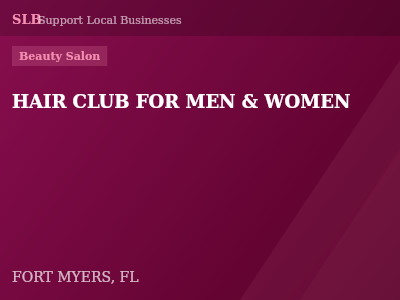 HAIR CLUB FOR MEN & WOMEN — Beauty Salon in FORT MYERS, FL