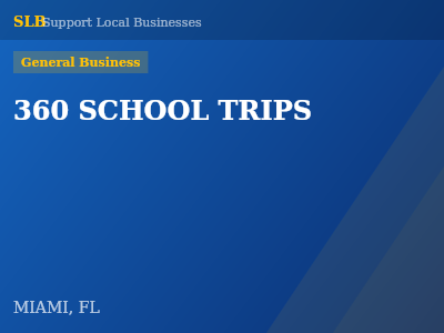 360 SCHOOL TRIPS — General Business in MIAMI, FL