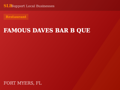 FAMOUS DAVES BAR B QUE — Restaurant in FORT MYERS, FL