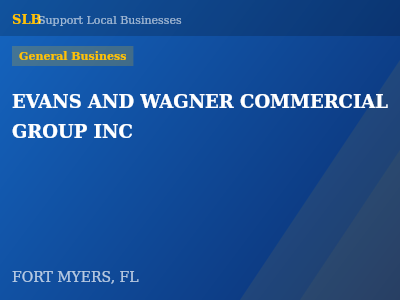 EVANS AND WAGNER COMMERCIAL GROUP INC — General Business in FORT MYERS, FL